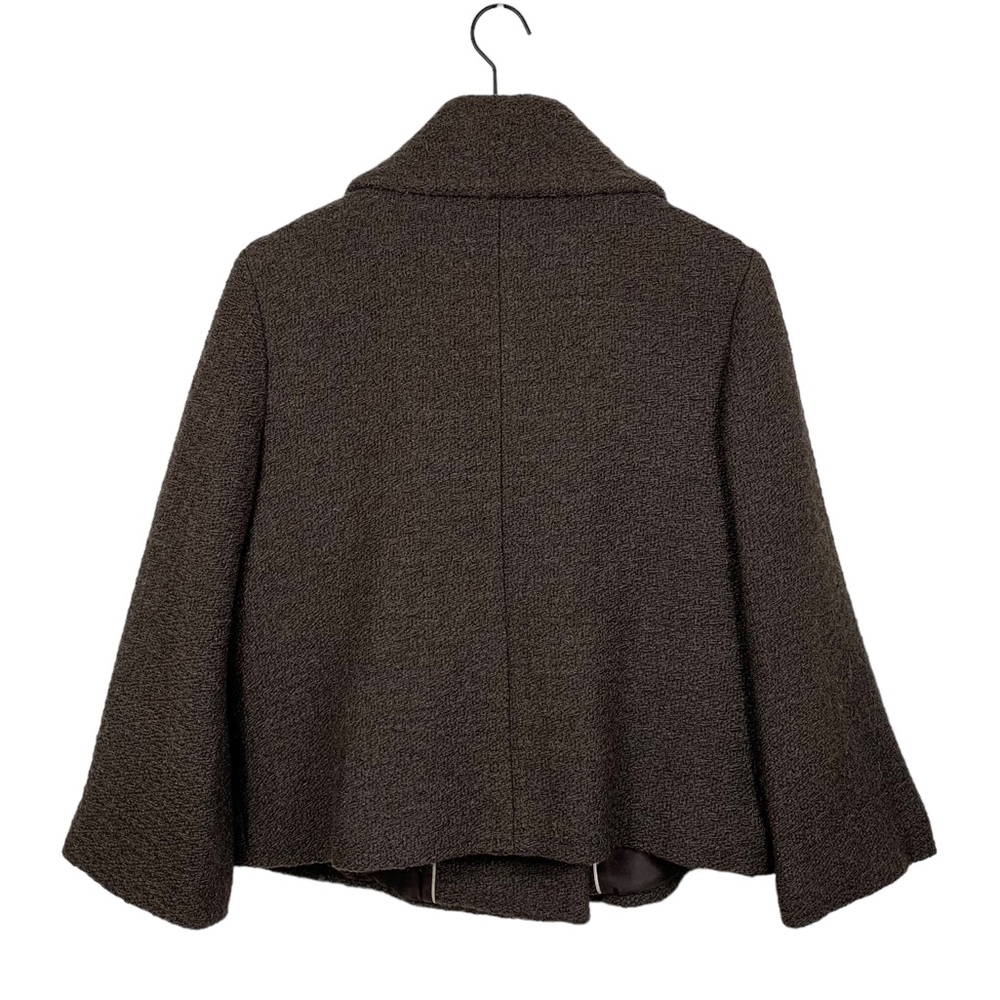 Banana Republic Brown Wool Boucle Wrap Jacket - Picture 2 of 11